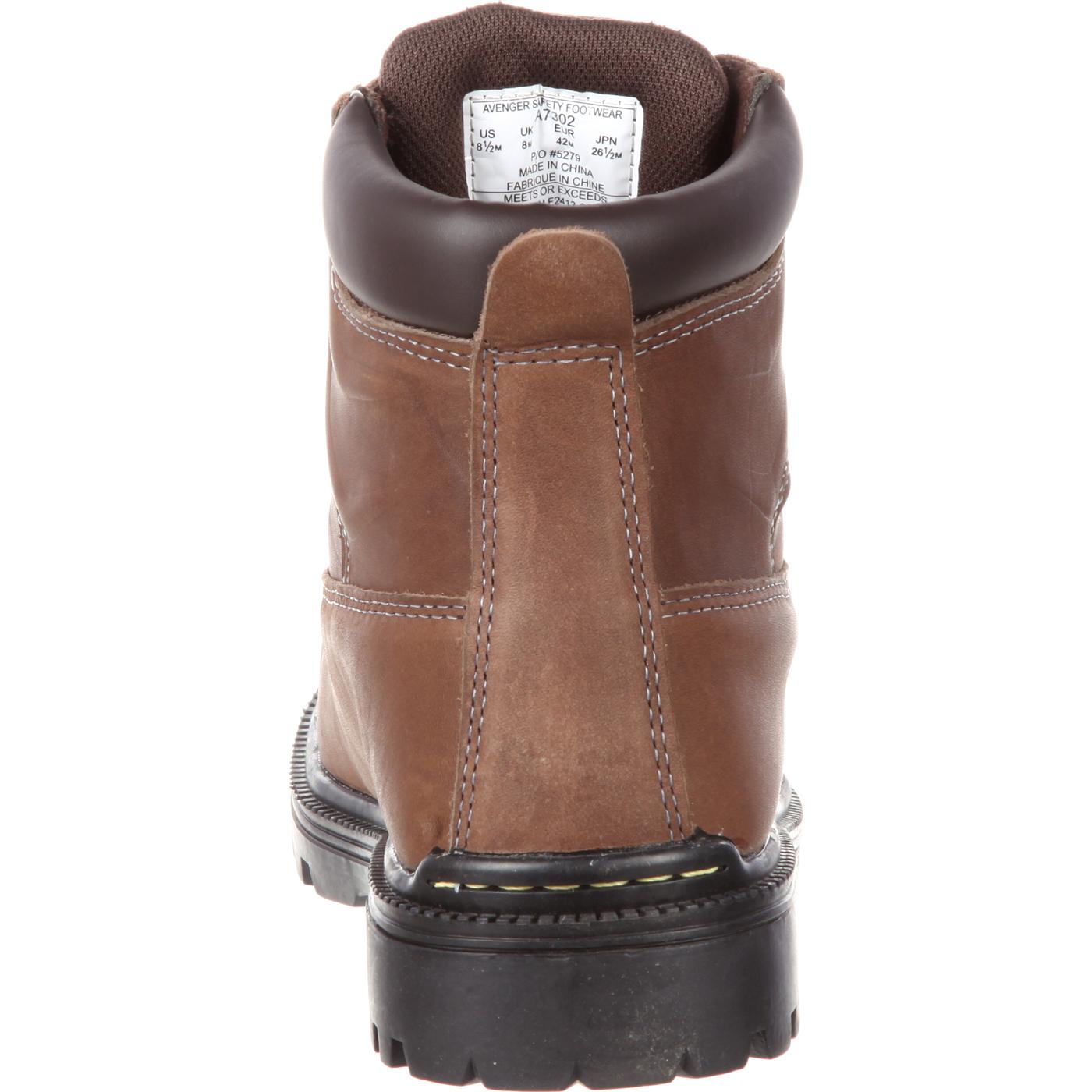 Avenger Steel Toe Internal Metatarsal Guard Work Boot - back