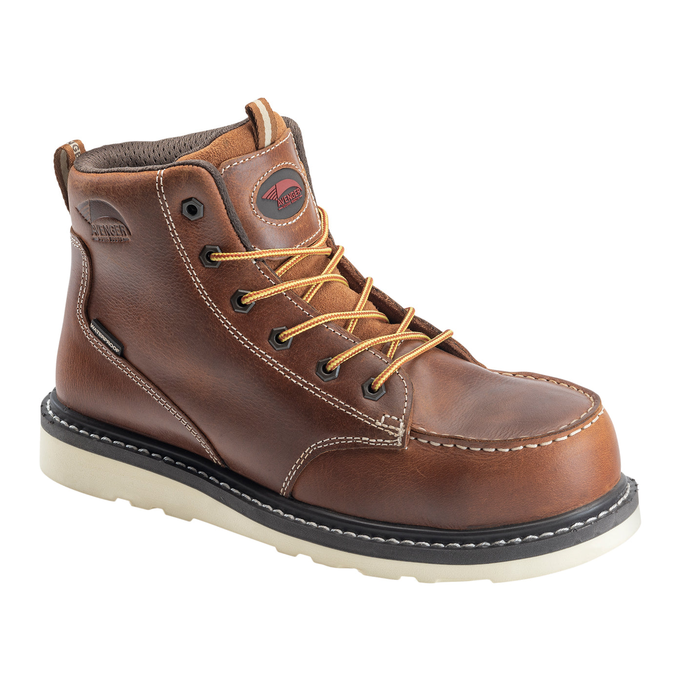 Avenger Wedge Men's Moc Carbon Nano Toe Electrical Hazard Waterproof Work Boot - profile