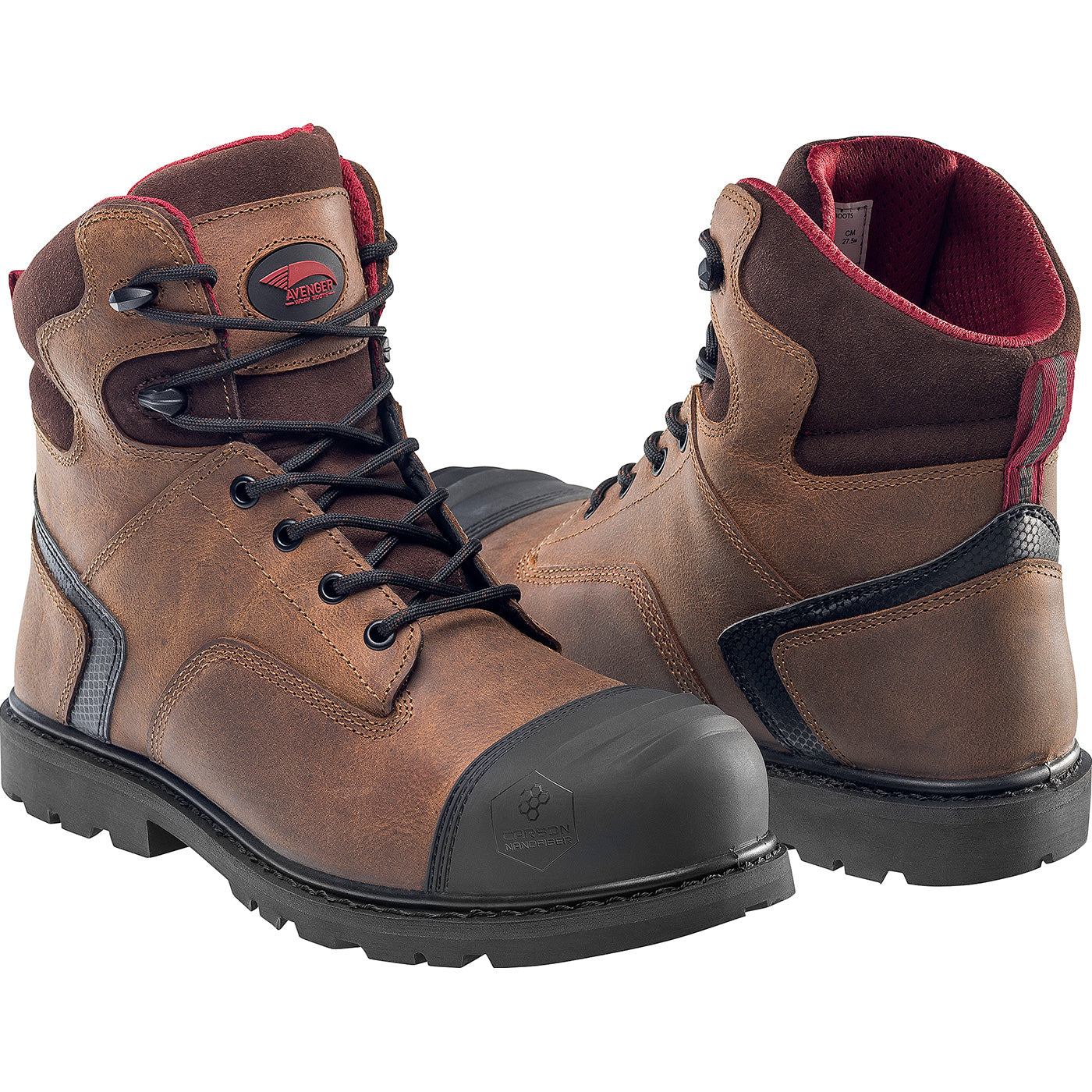 Avenger Hammer Men's Carbon Fiber Toe Electrical Hazard Waterproof Work Boot - profile