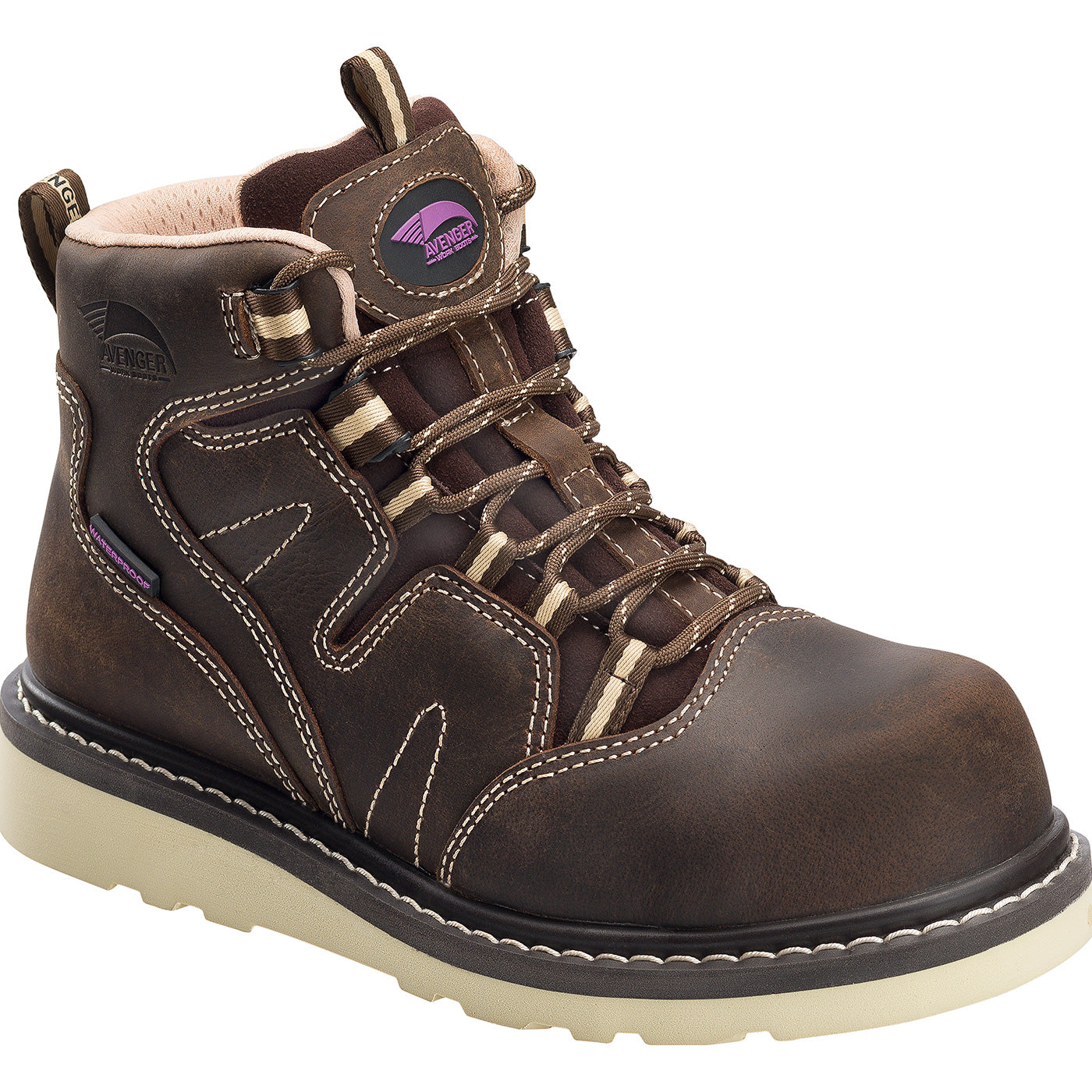 Avenger Wedge Women's Composite Toe Electrical Hazard Waterproof Work Boot - main