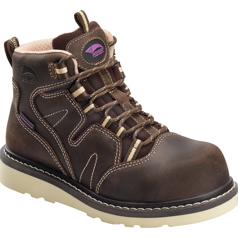 Avenger Wedge Women's Composite Toe Electrical Hazard Waterproof Work Boot - main