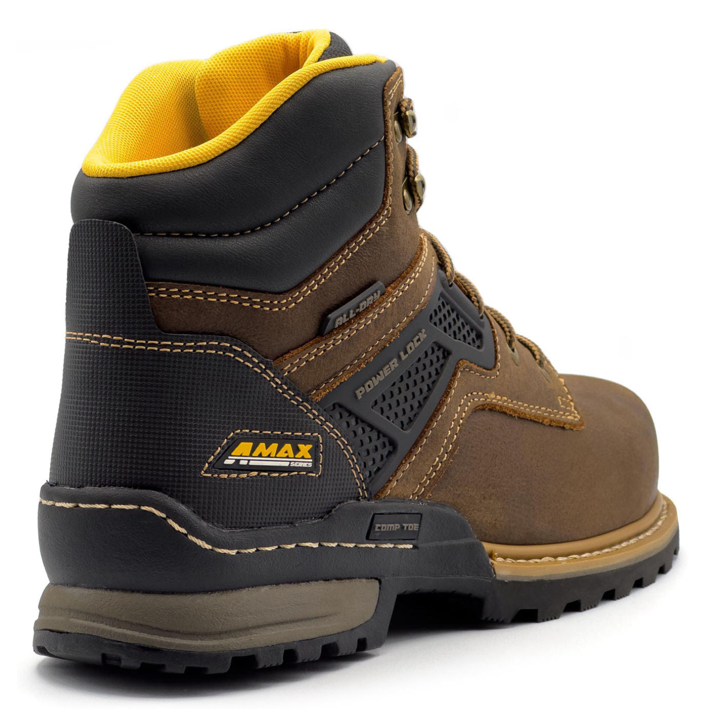 Avenger A-Max Dozer Men's 6-inch Composite Toe Electrical Hazard Waterproof Work Boot - back