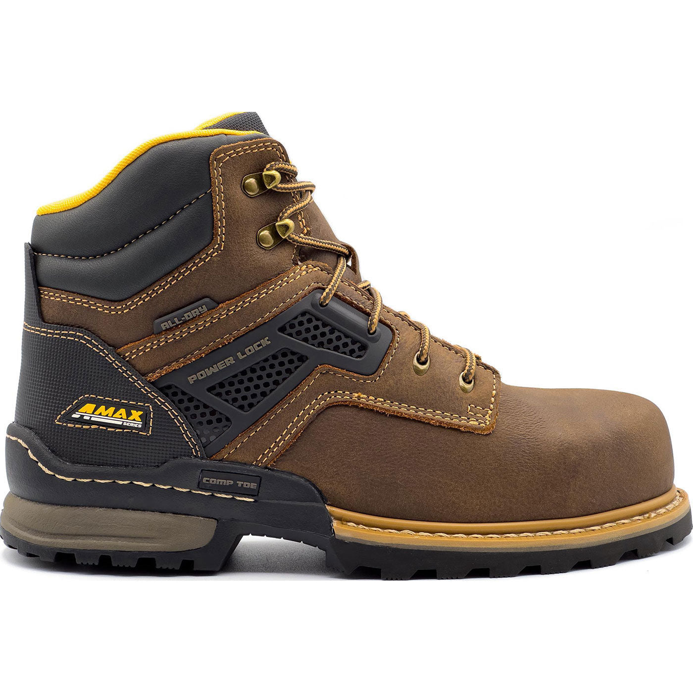 Avenger A-Max Dozer Men's 6-inch Composite Toe Electrical Hazard Waterproof Work Boot - profile