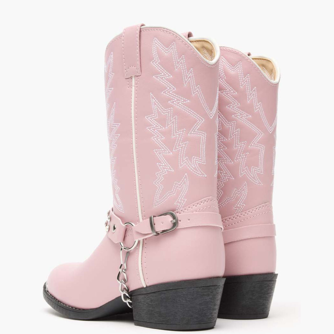 Lil' Durango® Big Kid Pink Rhinestone Western Boot - back
