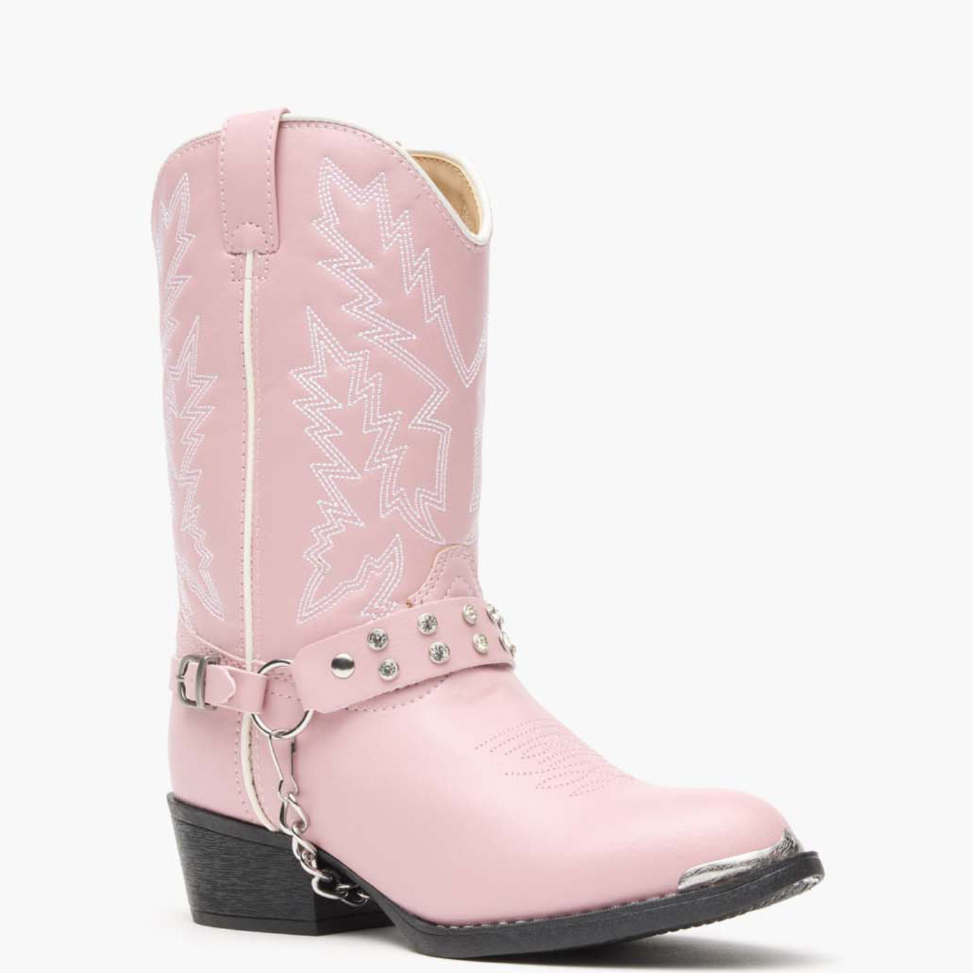 Lil' Durango® Big Kid Pink Rhinestone Western Boot - main