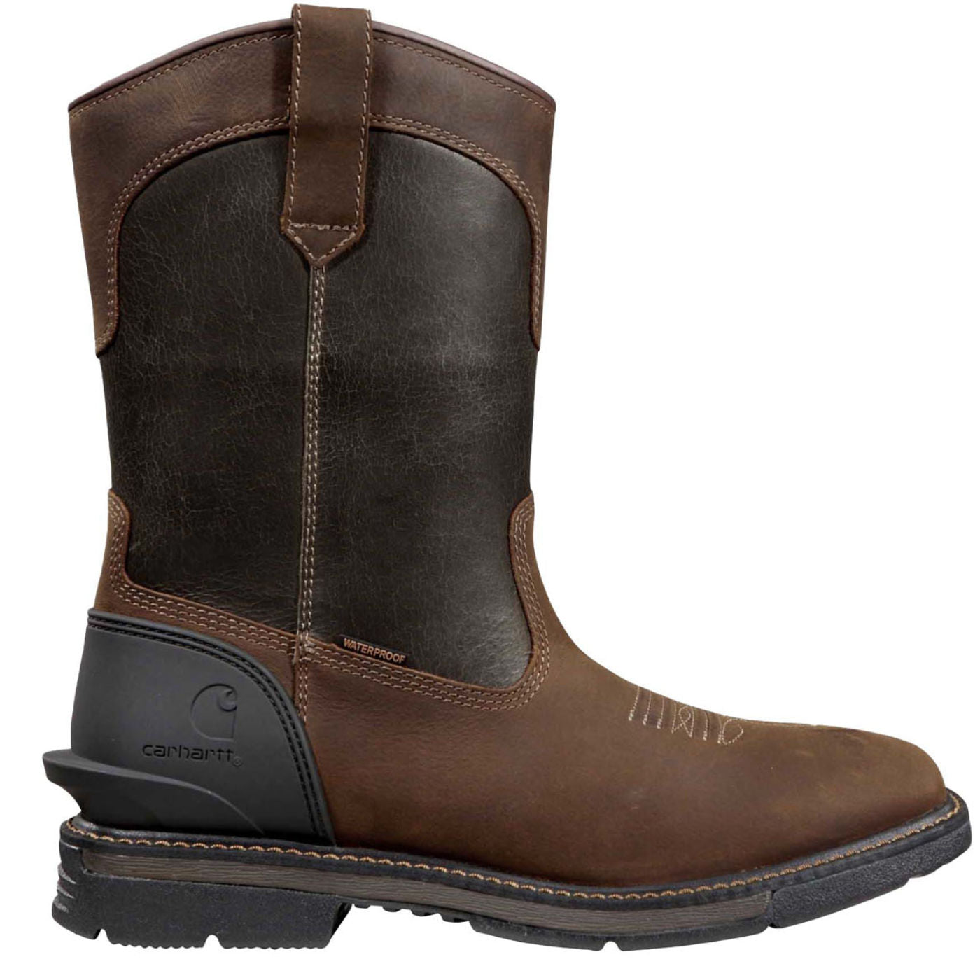 Carhartt Montana Men's 11-inch Steel Toe Electrical Hazard Waterproof Pull-On Work Boot - profile