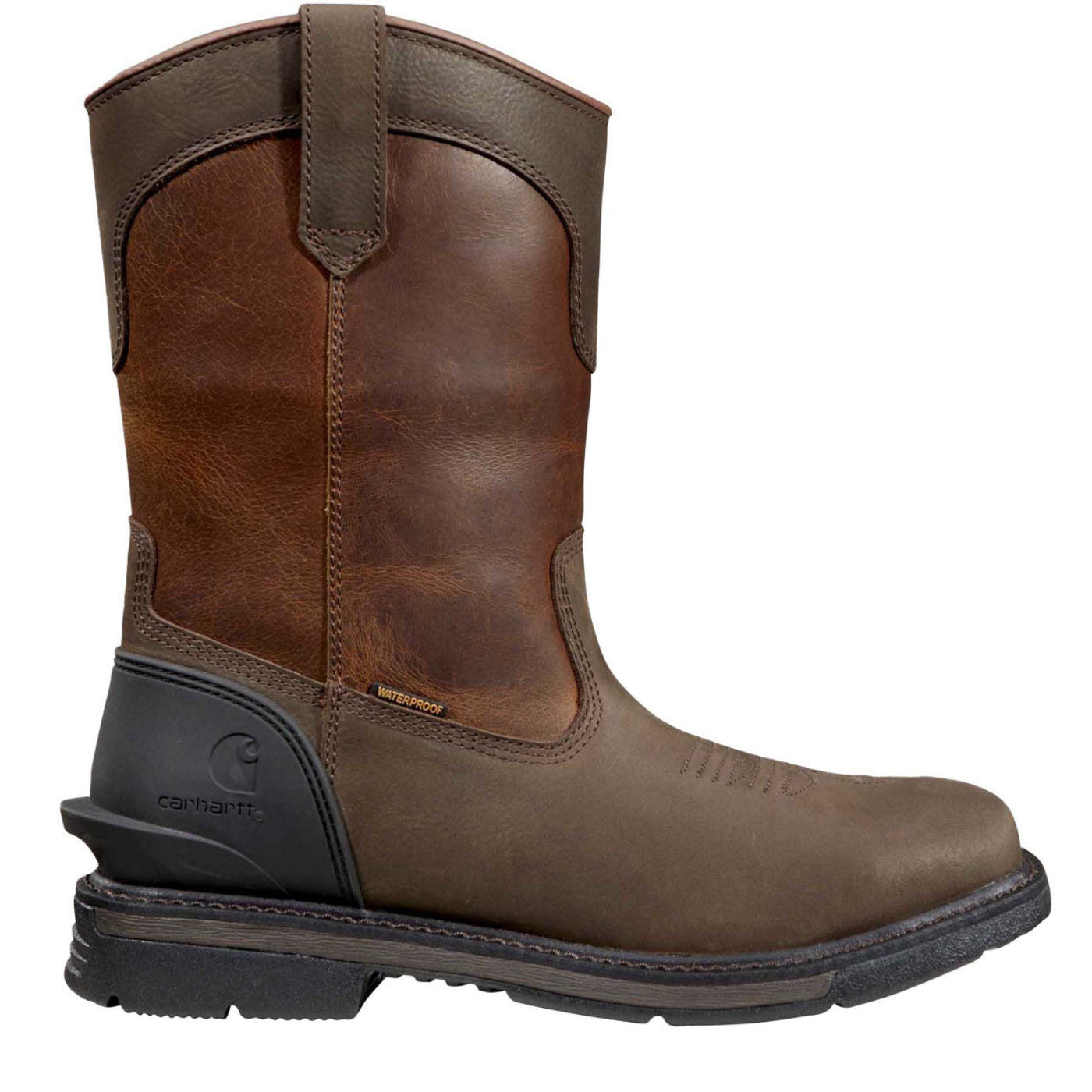 Carhartt Montana Men's 11-inch Steel Toe Electrical Hazard Waterproof Pull-On Work Boot - profile