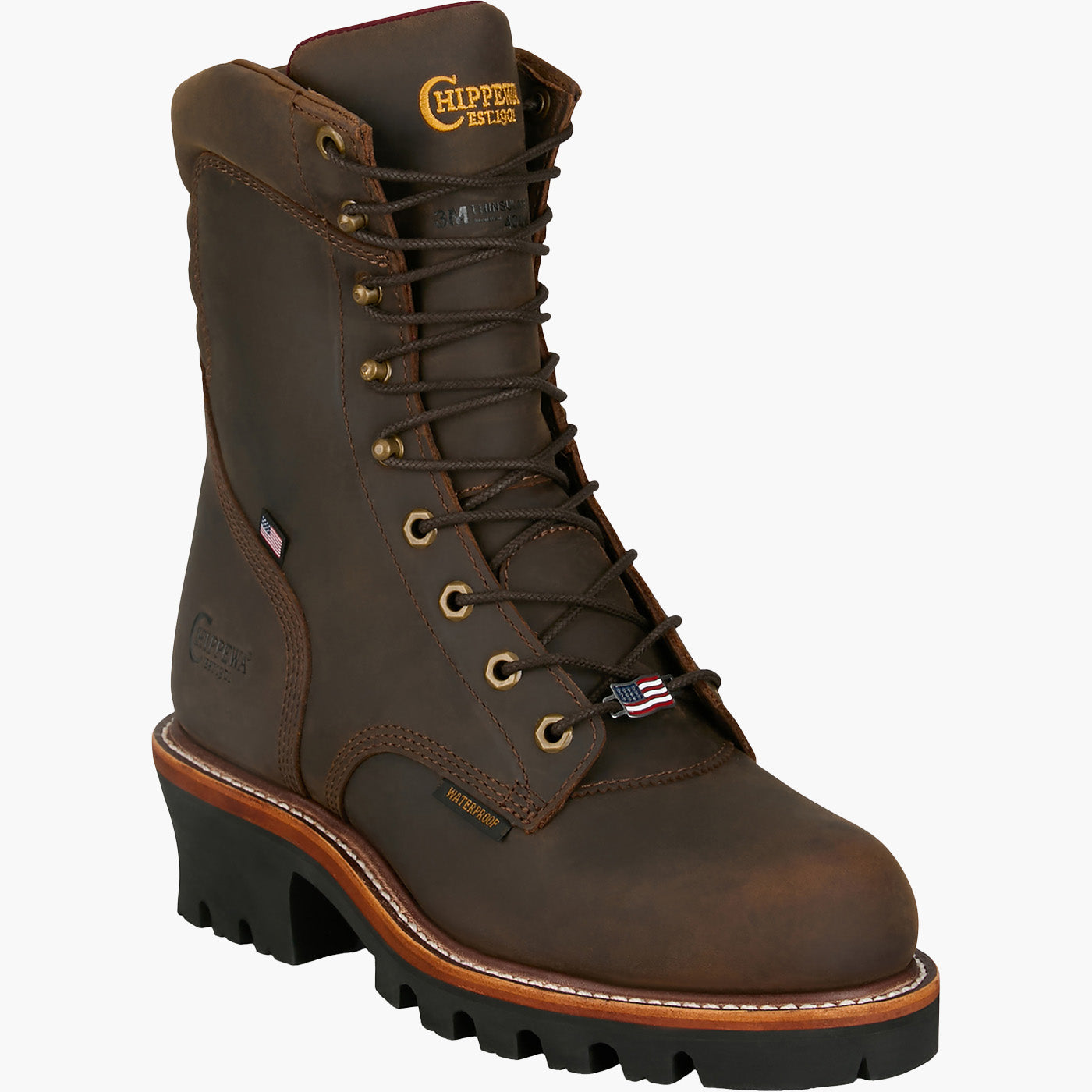 Chippewa Super Logger Men's 9-inch Steel Toe Electrical Hazard Waterproof Insulated Work Boot