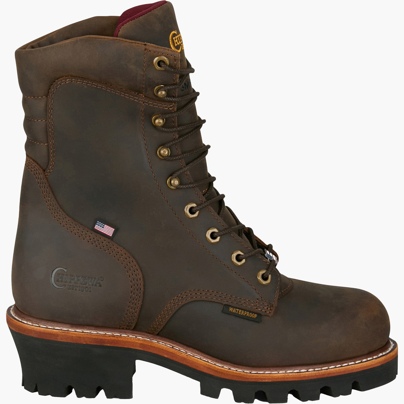 Chippewa Super Logger Men's 9-inch Steel Toe Electrical Hazard Waterproof Insulated Work Boot
