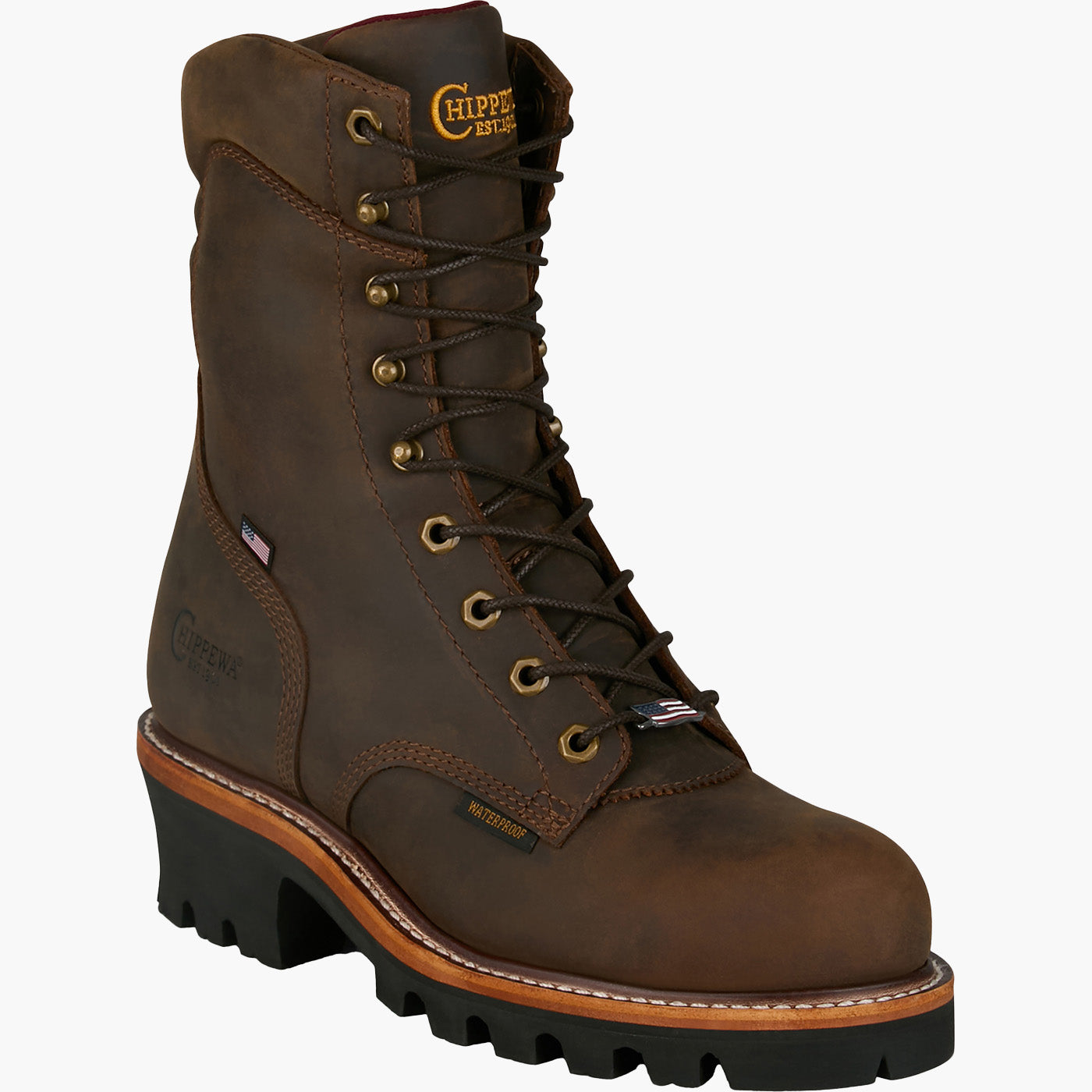 Chippewa Super Logger Men's 9-inch Steel Toe Electrical Hazard Waterproof Work Boot