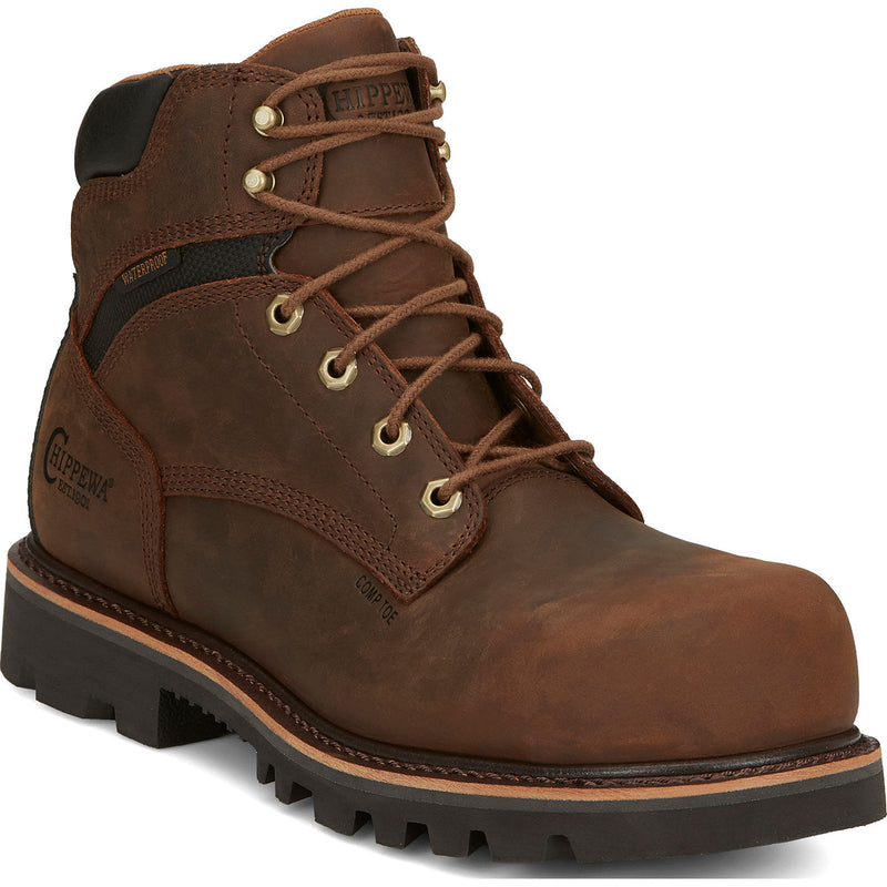 Chippewa Sador Men's 6-inch Composite Toe Electrical Hazard Waterproof Leather Work Boot - main