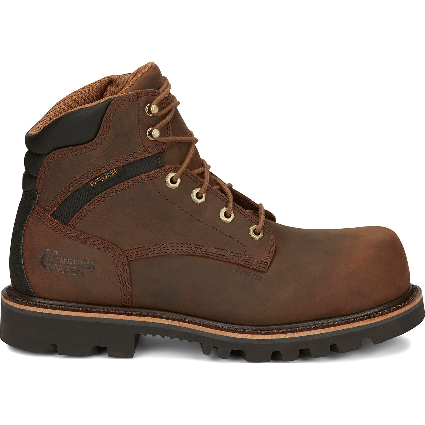 Chippewa Sador Men's 6-inch Composite Toe Electrical Hazard Waterproof Leather Work Boot - profile