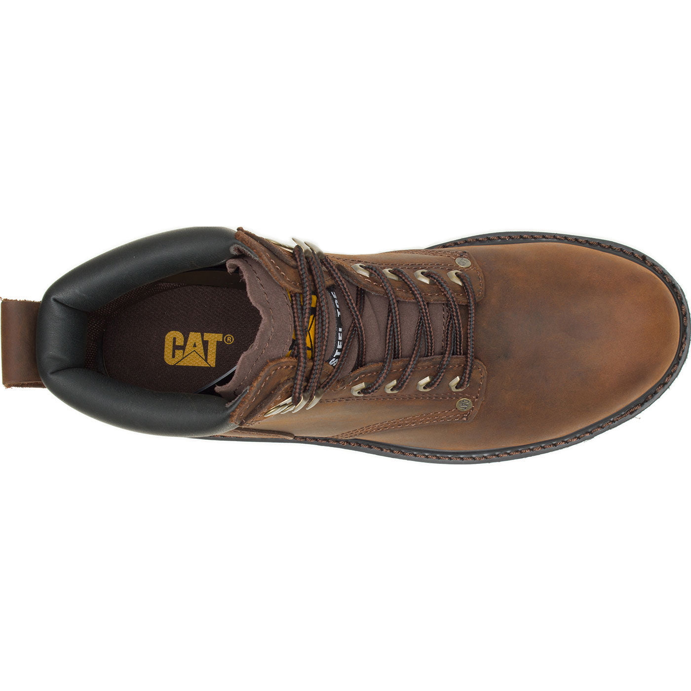 Cat Second Shift Men's 6-inch Steel Toe Electrical Hazard Work Boot - birdseye