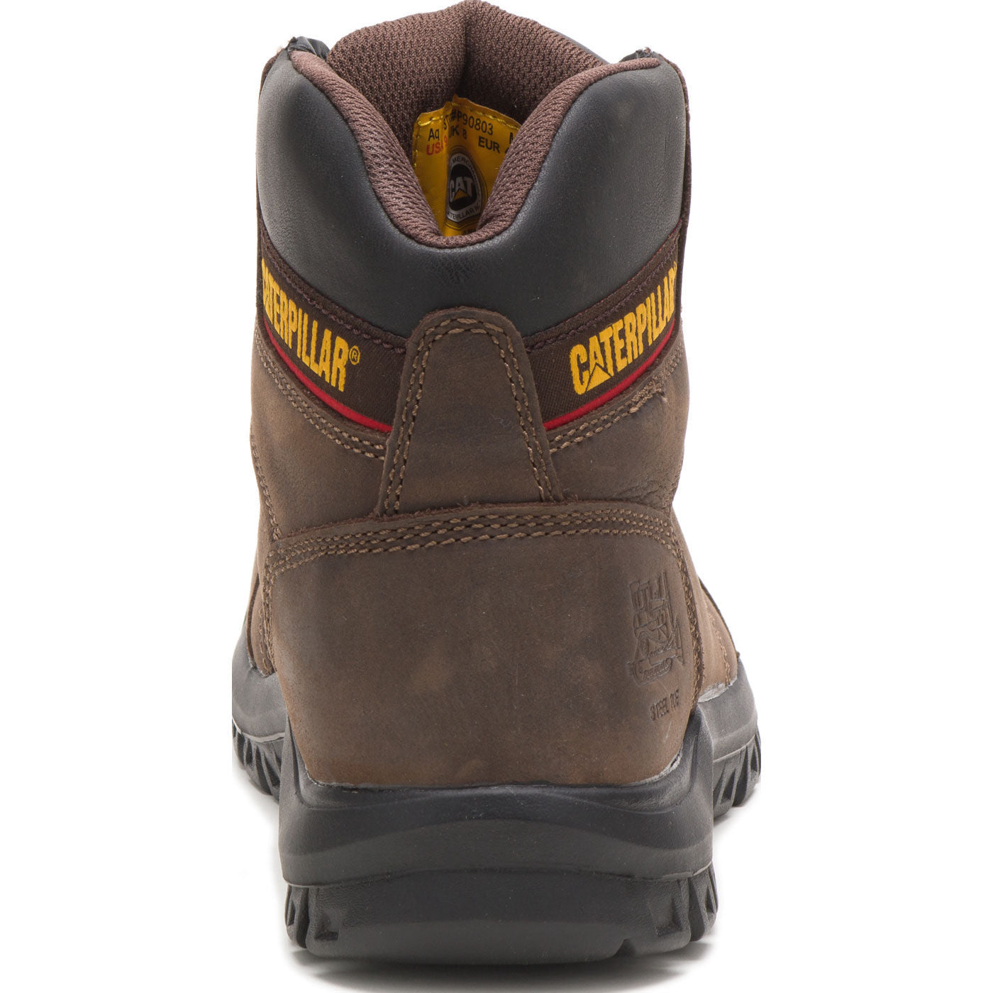 Cat Outline Men's 6-inch Steel Toe Electrical Hazard Work Hiker - back