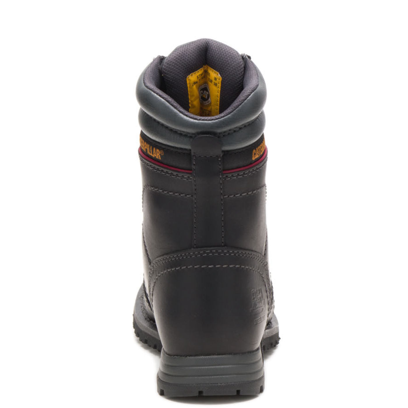 Cat Echo Women's 8-inch Steel Toe Electrical Hazard Waterproof Leather Work Boot - back