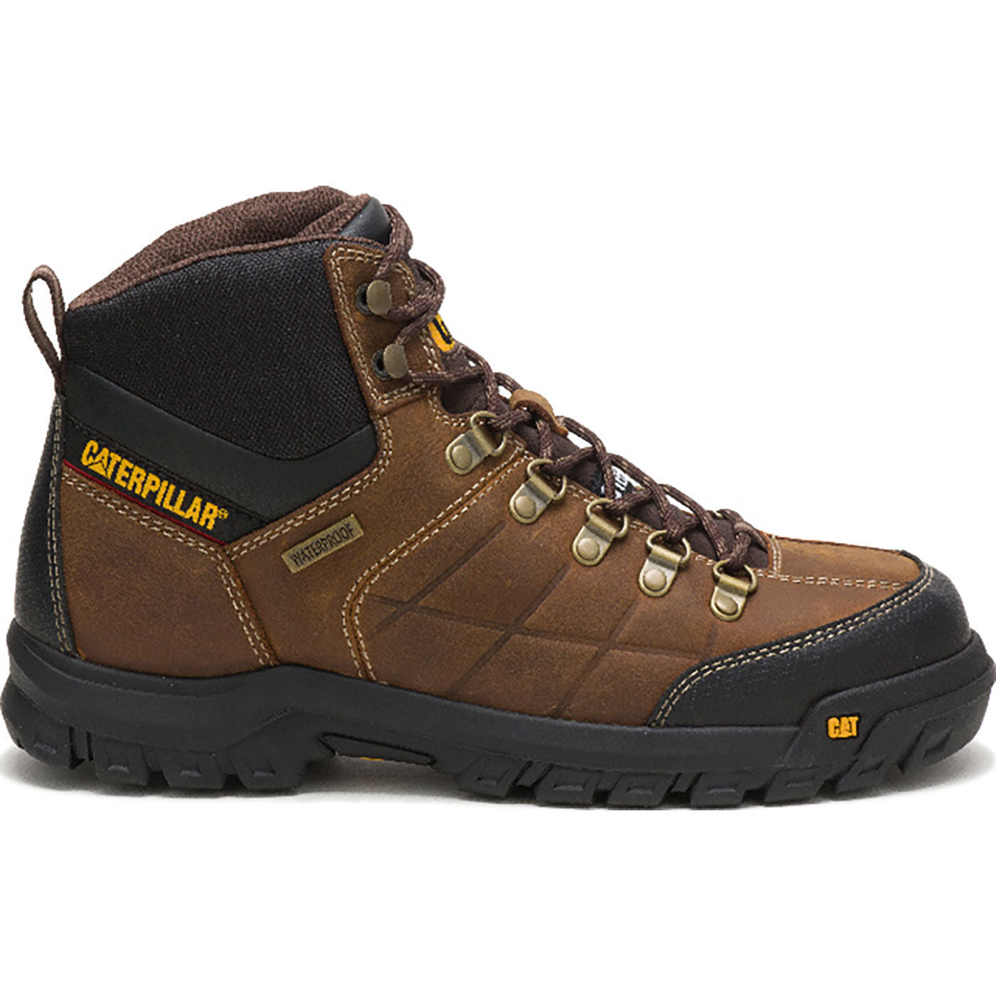 Cat Threshold Men's 6-inch Steel Toe Electrical Hazard Waterproof Work Boot - profile