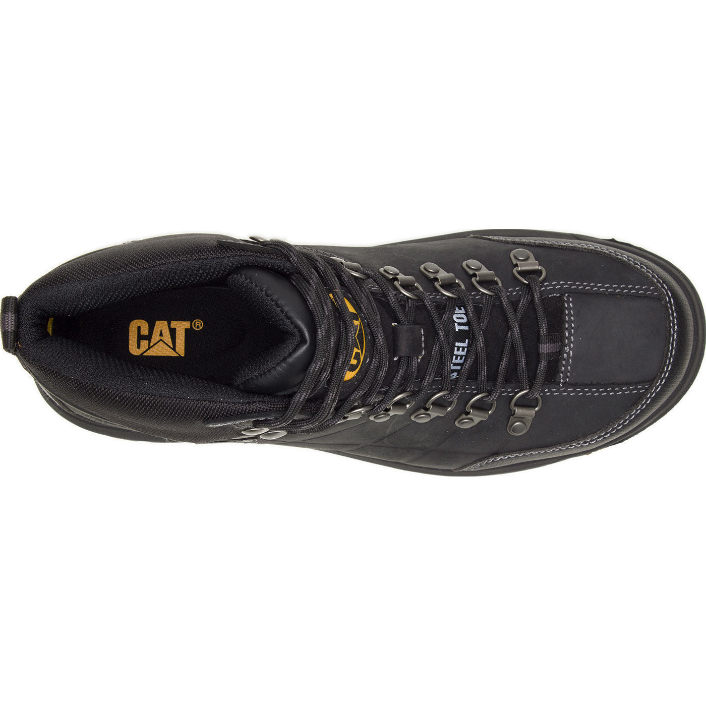 Cat Threshold Men's 6-inch Steel Toe Electrical Hazard Waterproof Work Boot - birdseye