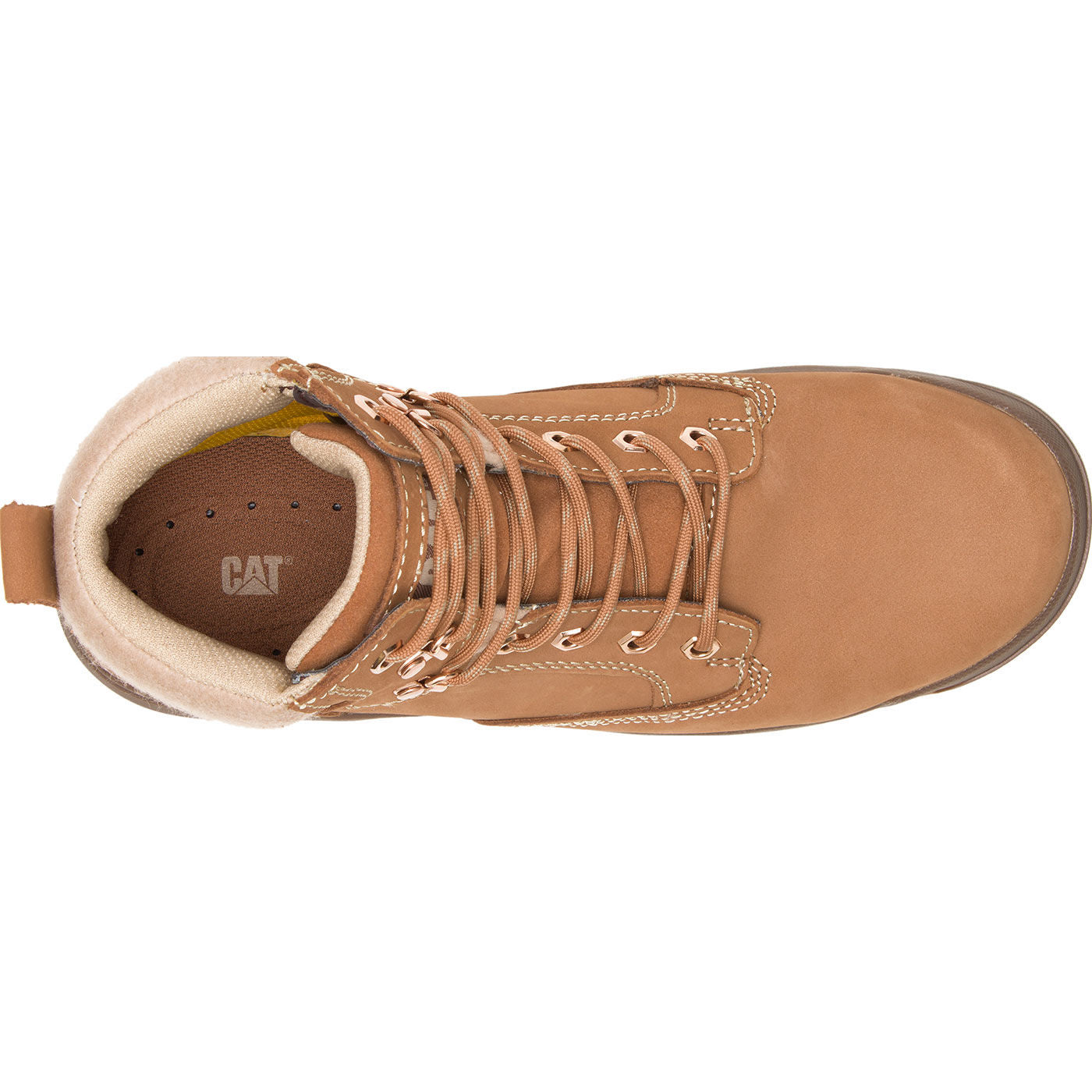 Cat Tess Women's Steel Toe Electrical Hazard Leather Work Hiker - birdseye