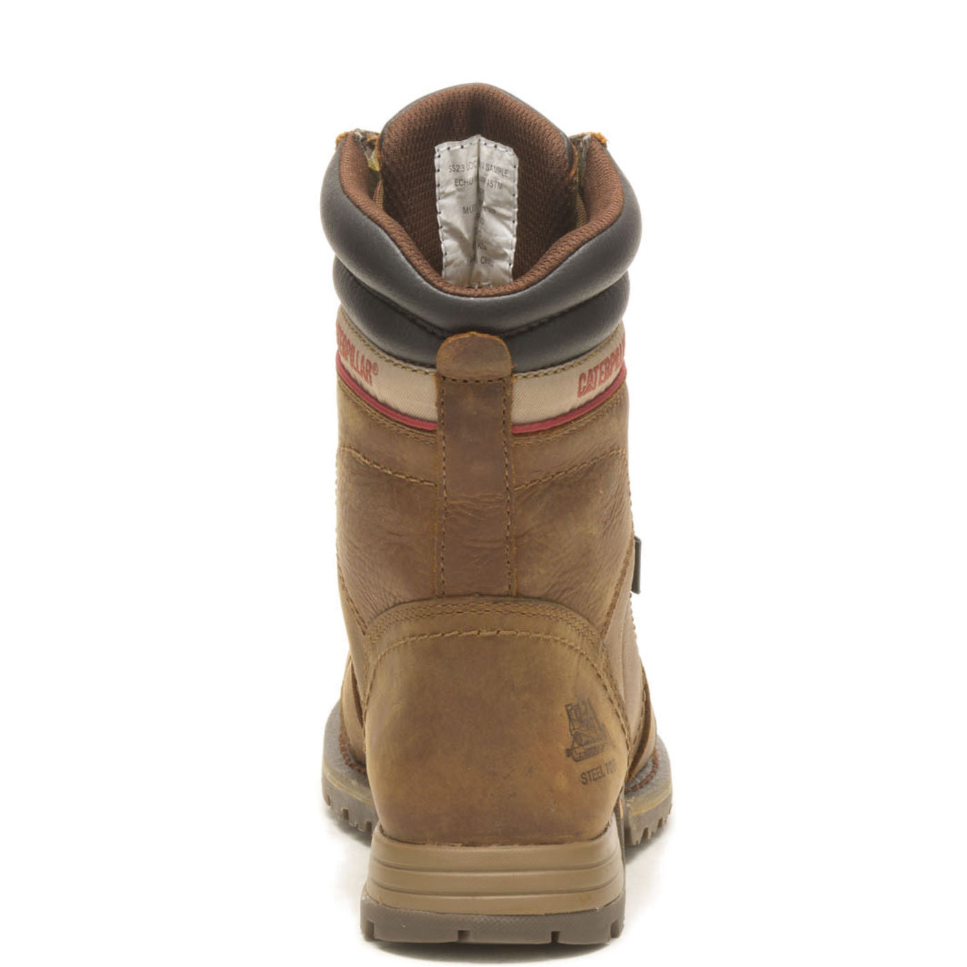 Cat Echo Women's 8-inch Steel Toe Electrical Hazard Waterproof Leather Work Boot - back