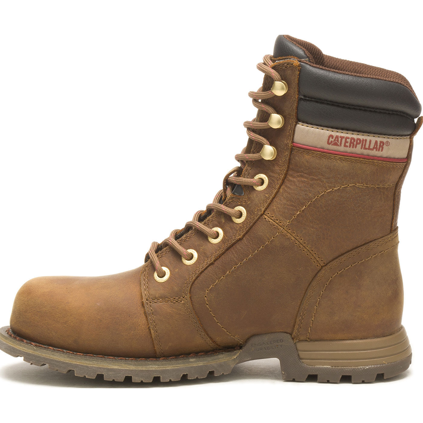 Cat Echo Women's 8-inch Steel Toe Electrical Hazard Waterproof Leather Work Boot - profile