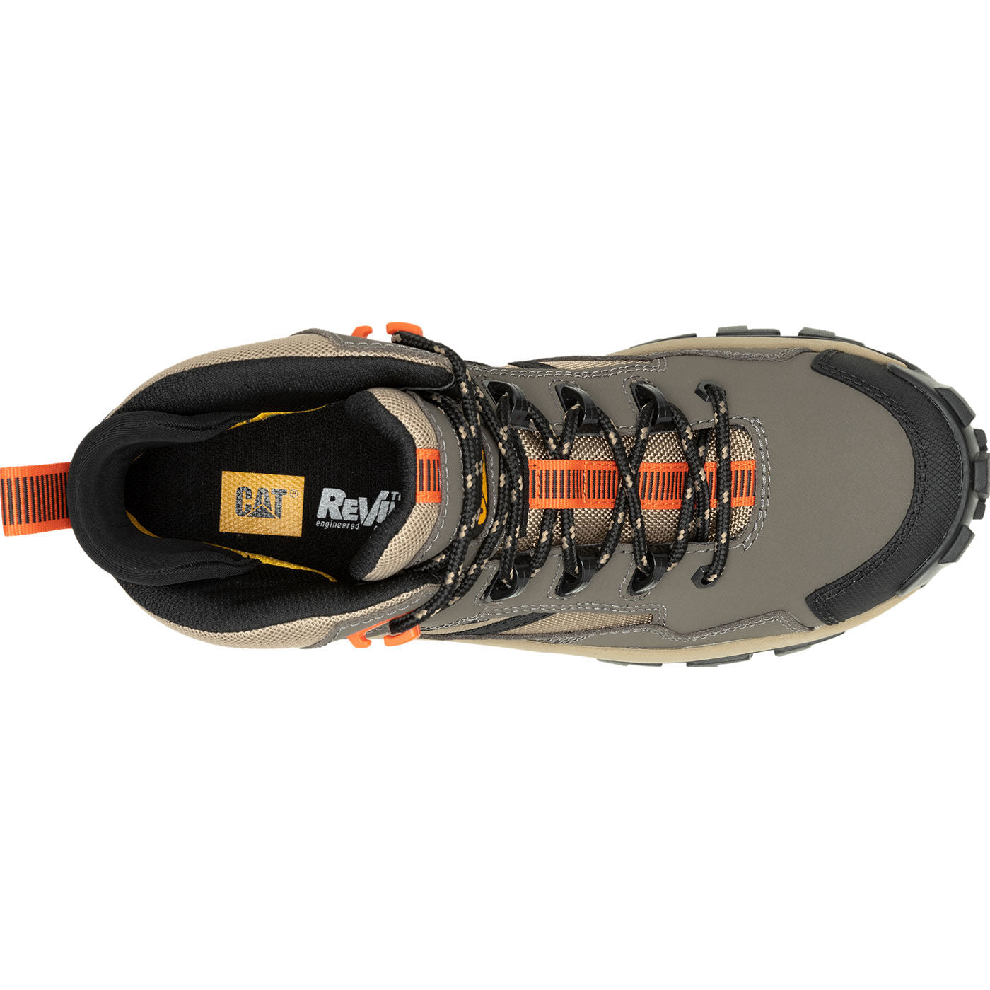 Cat Invader Vent Mid Men's Composite Toe Electrical Hazard Work Hiker - birdseye