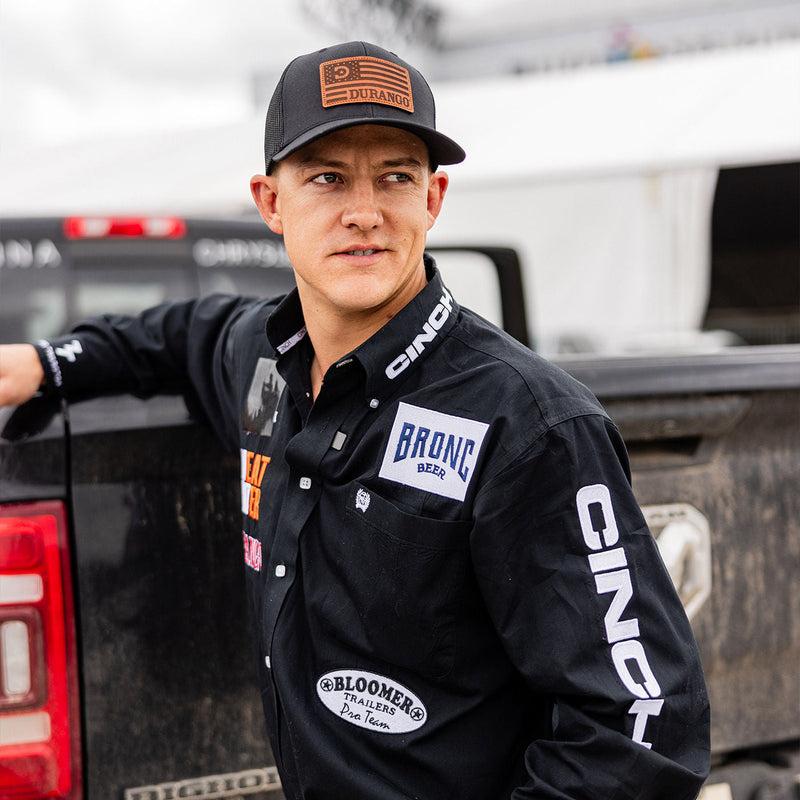 Durango Patriotic Logo Leather Patch Ball Cap - lifestyle