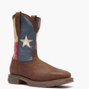 Front view of Durango Workin' Rebel Texas flag work boot