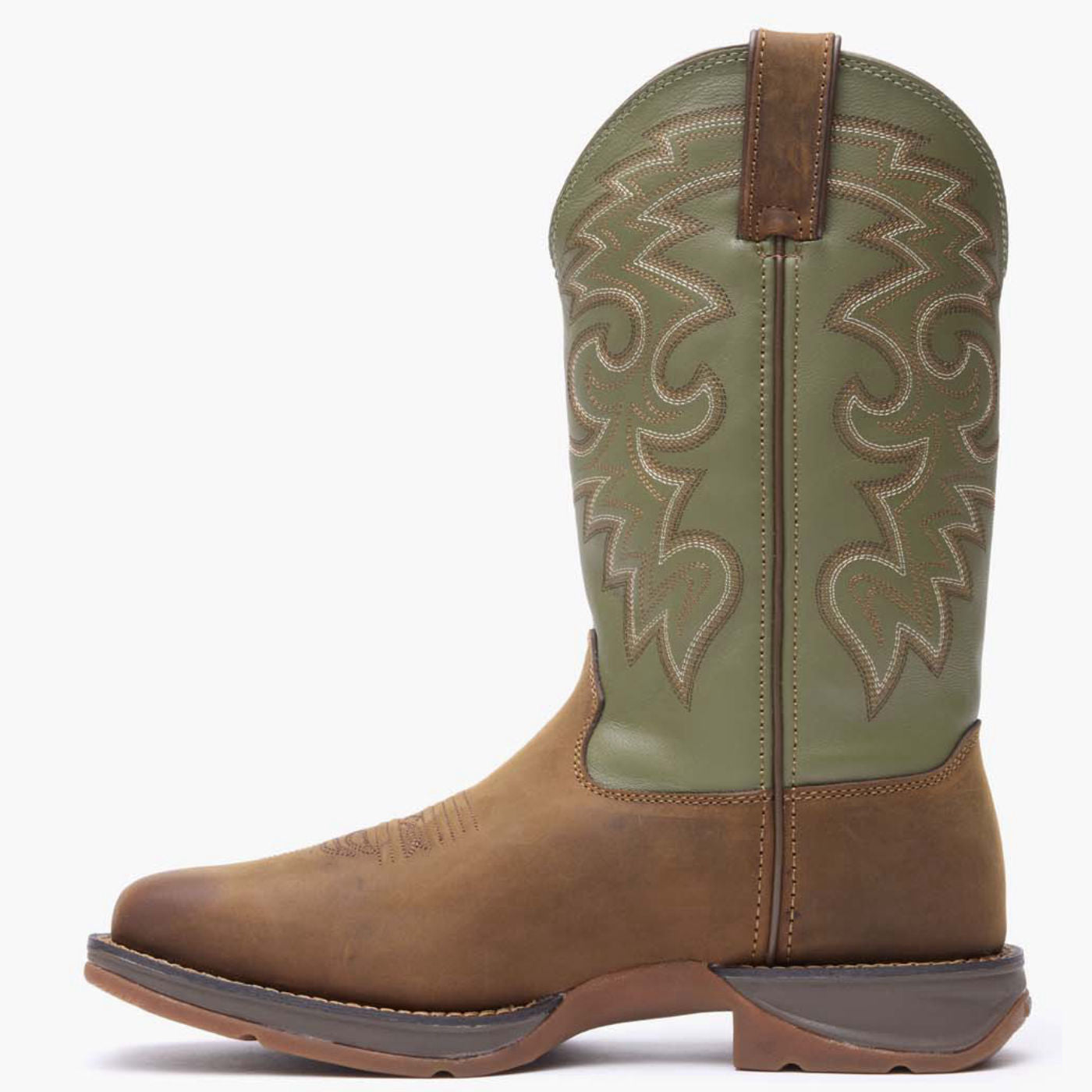 Rebel by Durango® Coffee & Cactus Pull-On Western Boot - profile
