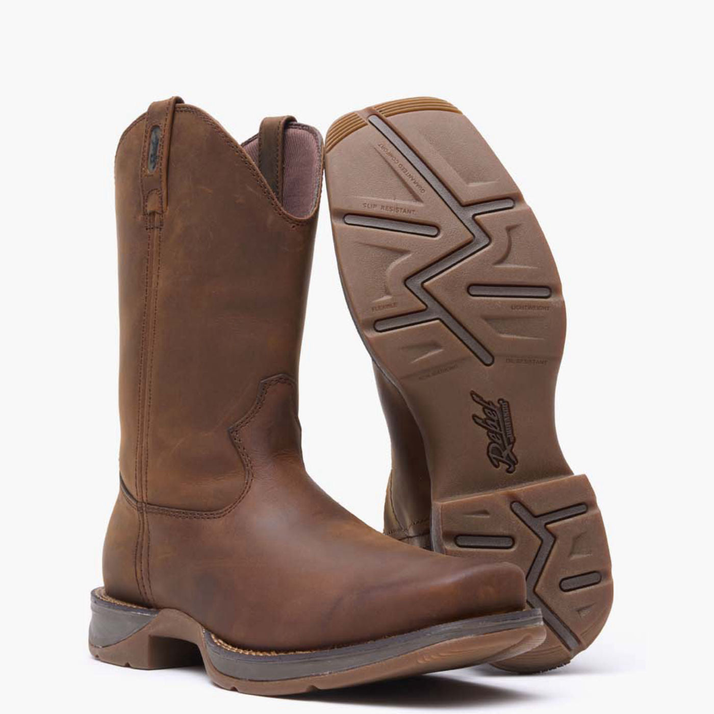 Rebel by Durango® Brown Pull-On Western Boot - outsole