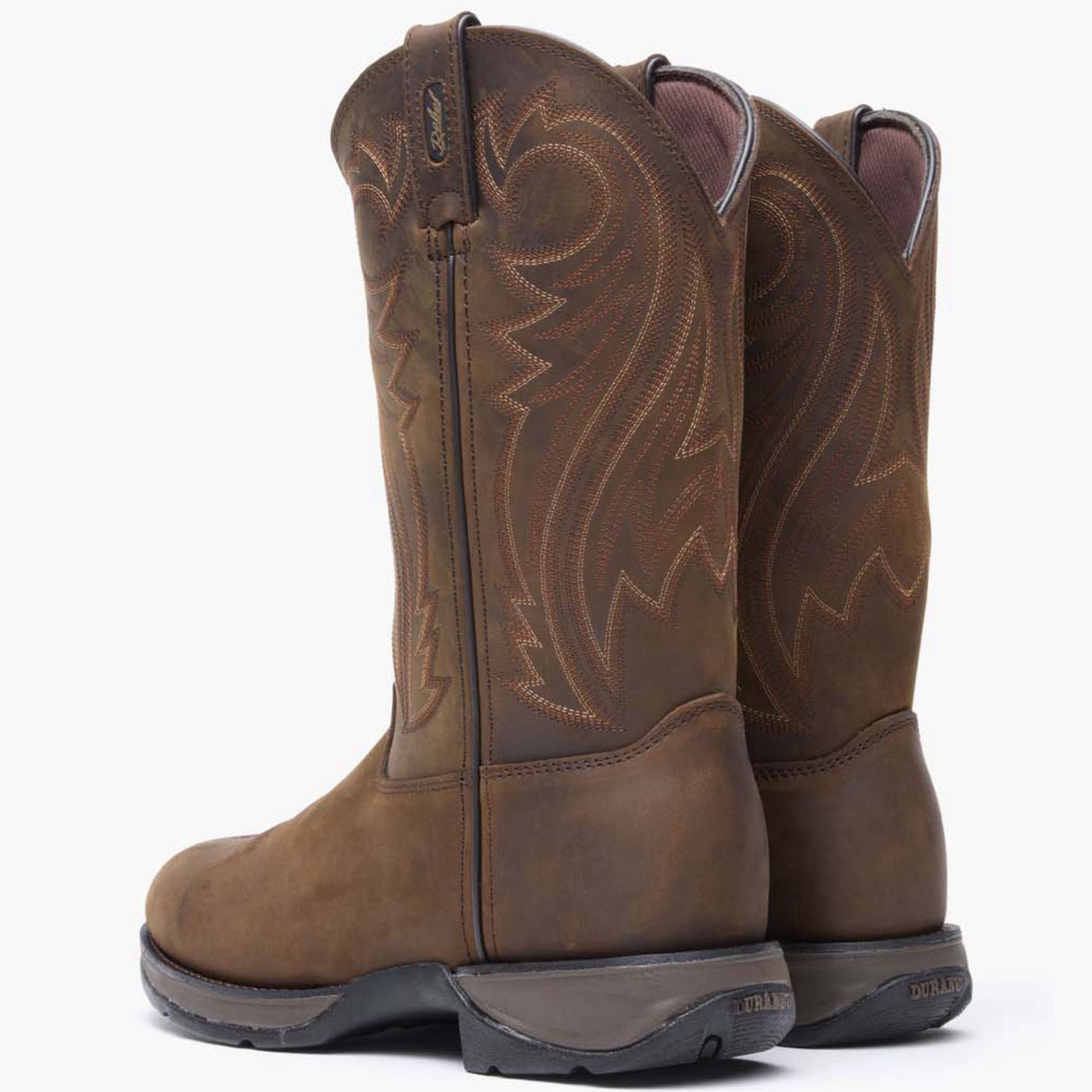 Rebel by Durango® Chocolate Pull-On Western Boot - back