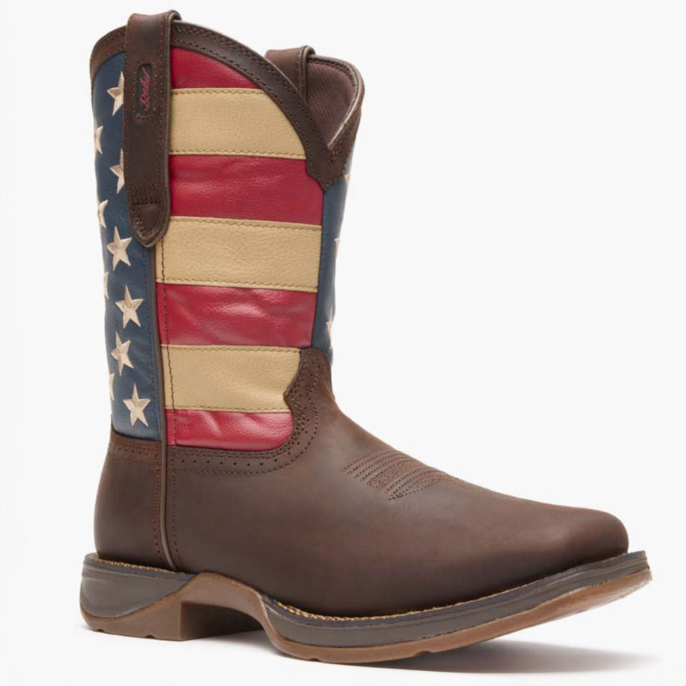 Front view of Durango Rebel™ USA Flag Square Toe Western Boot