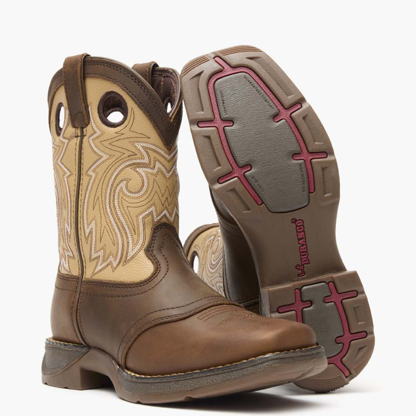 Lil' Rebel™ by Durango® Big Kid Saddle Western Boot - outsole