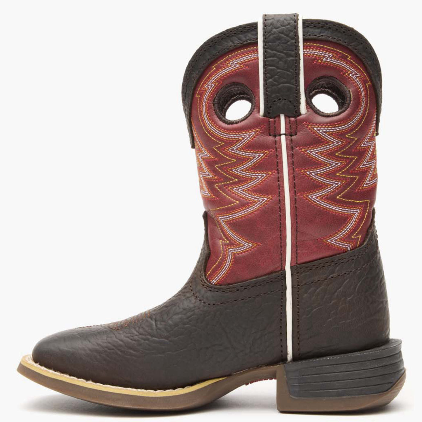 Durango® Lil' Rebel Pro Big Kid's Red Western Boot - profile