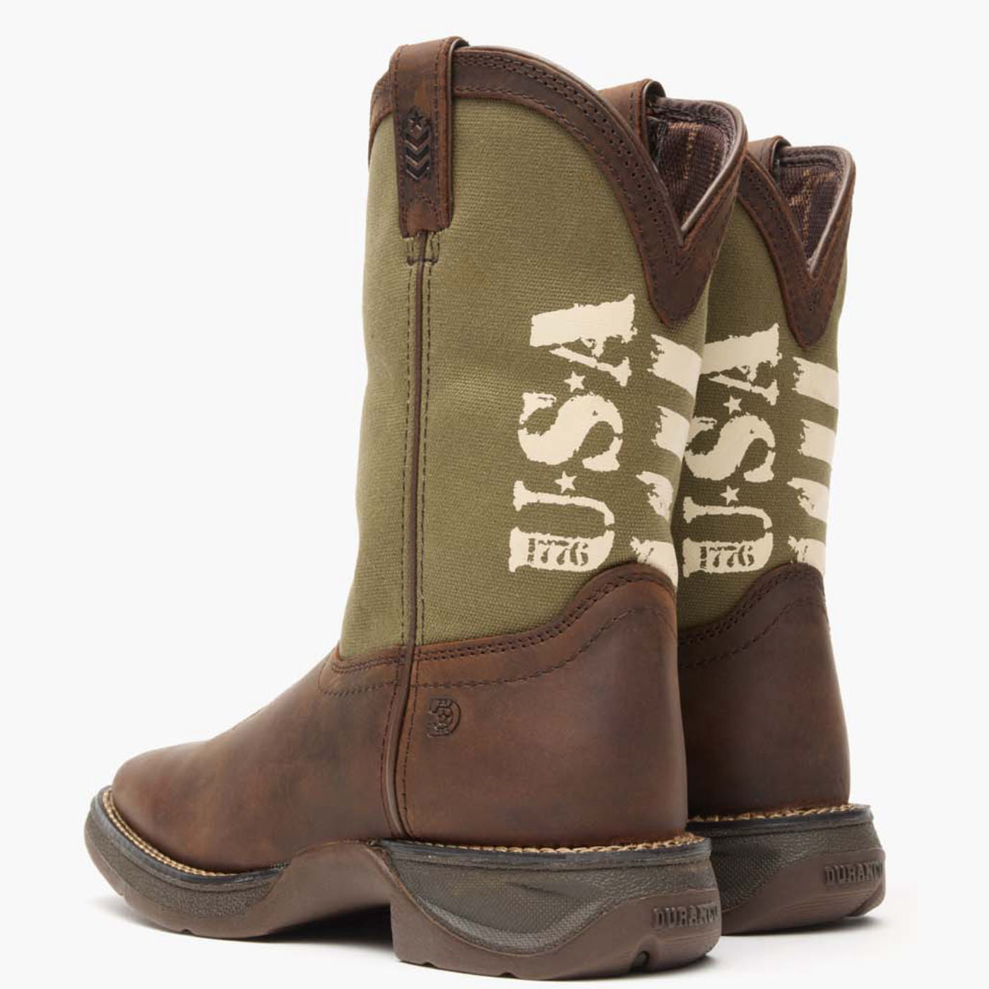 Lil' Rebel by Durango® Big Kids' Army Western Boot - back