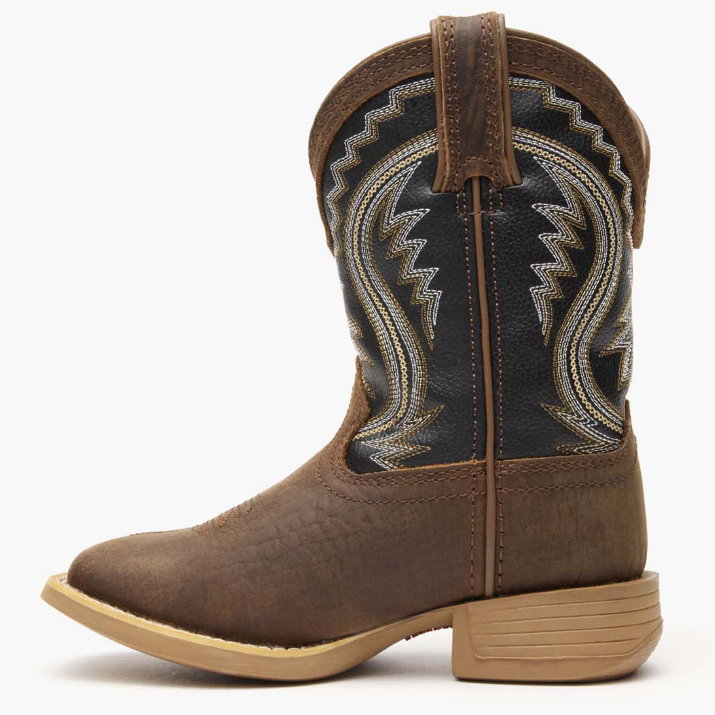 Durango® Lil' Rebel Pro Little Kid's Acorn/Black Onyx Western Boots - profile