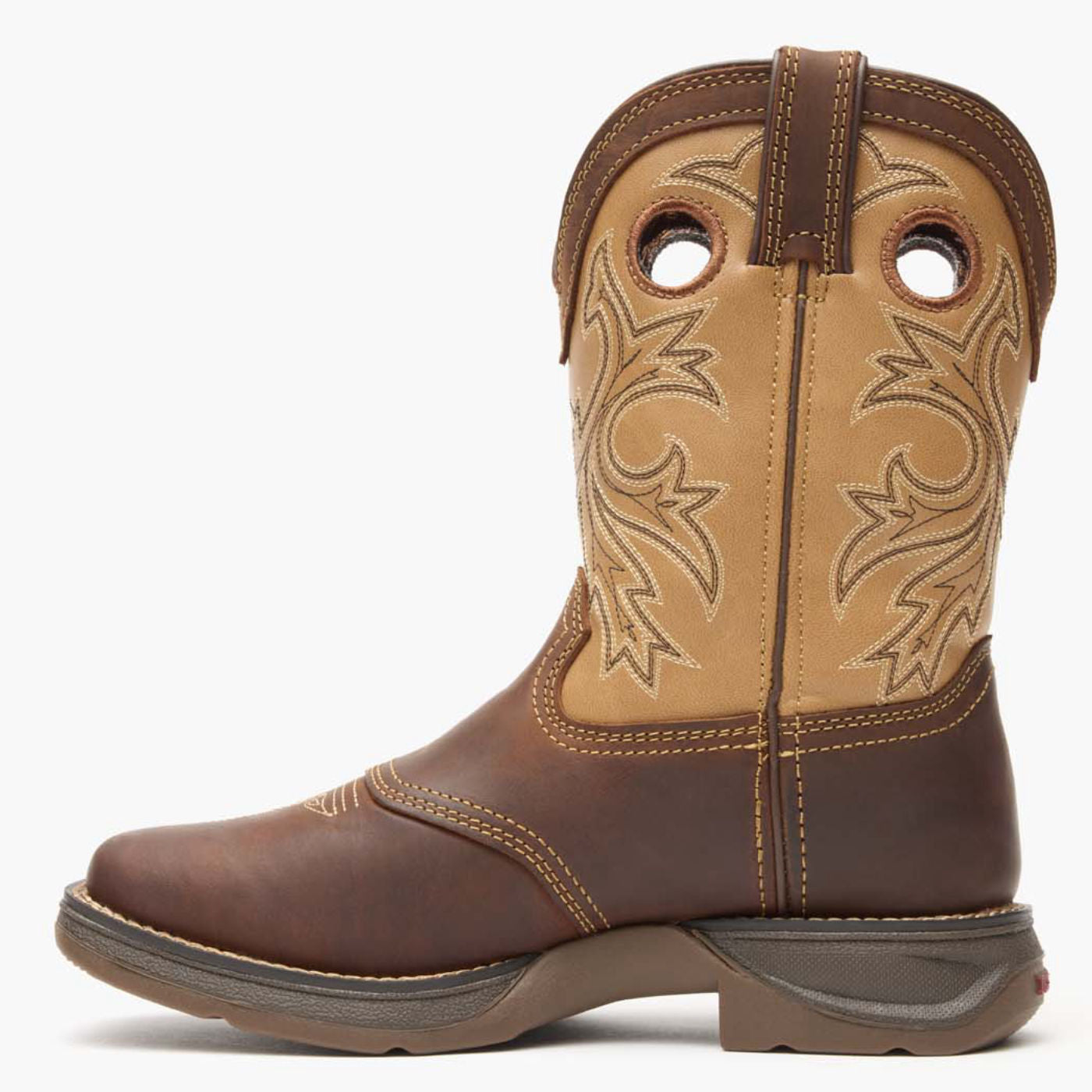 Lil' Rebel by Durango® Big Kids Brown Tan Western Boot - profile