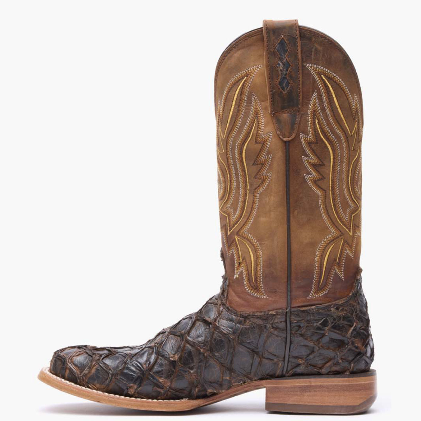 Durango® Premium Exotics Dark Brown Pirarucu Western Boot - profile