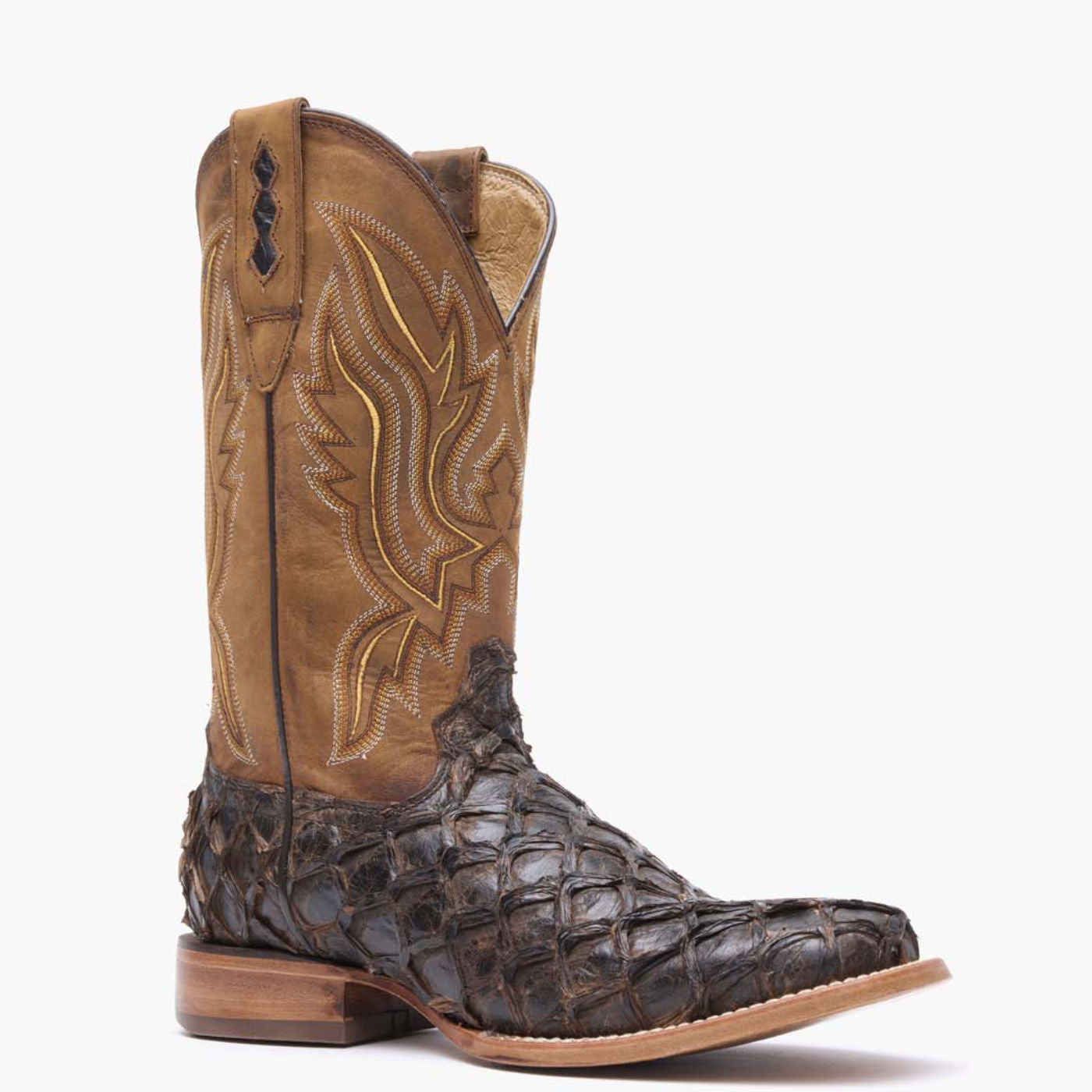 Durango® Premium Exotics Dark Brown Pirarucu Western Boot - main