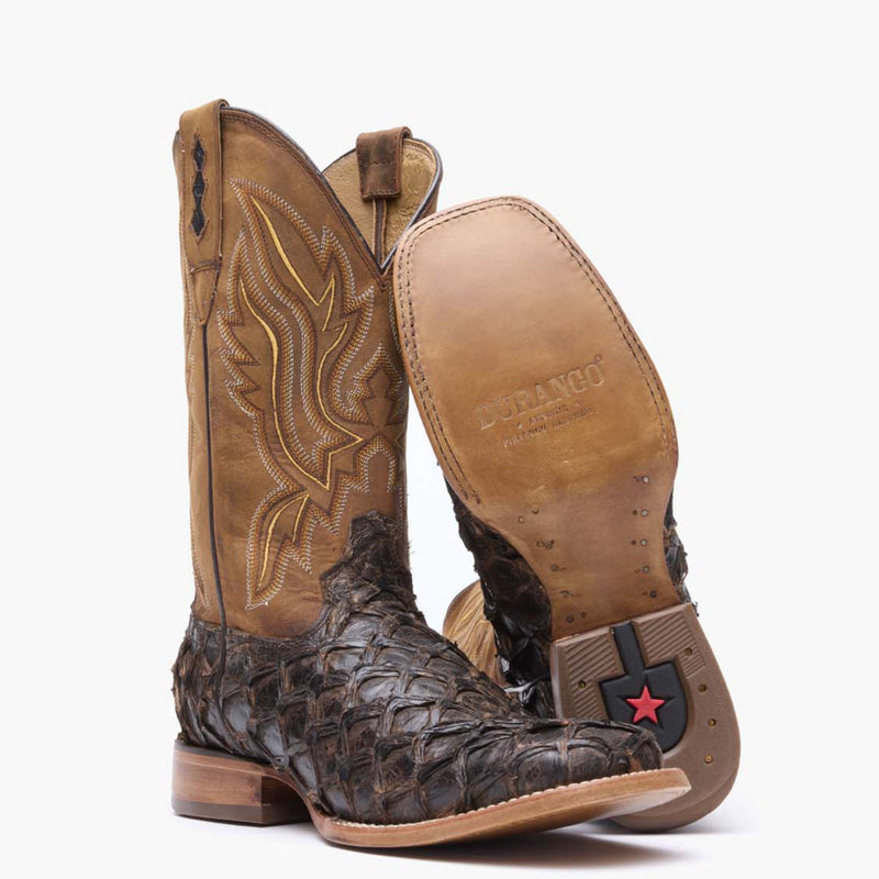Durango® Premium Exotics Dark Brown Pirarucu Western Boot - outsole