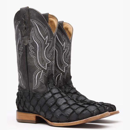 Durango® Premium Exotics Matte Black Pirarucu Western Boot