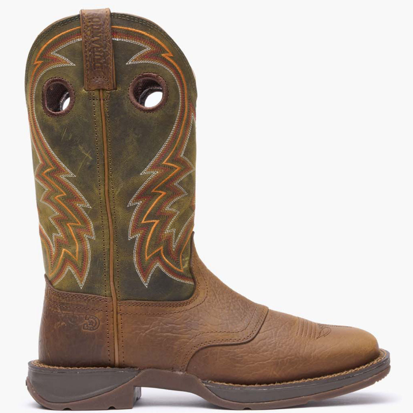 Rebel™ by Durango® Dark Chestnut and Hunter Green Western Boot - profile