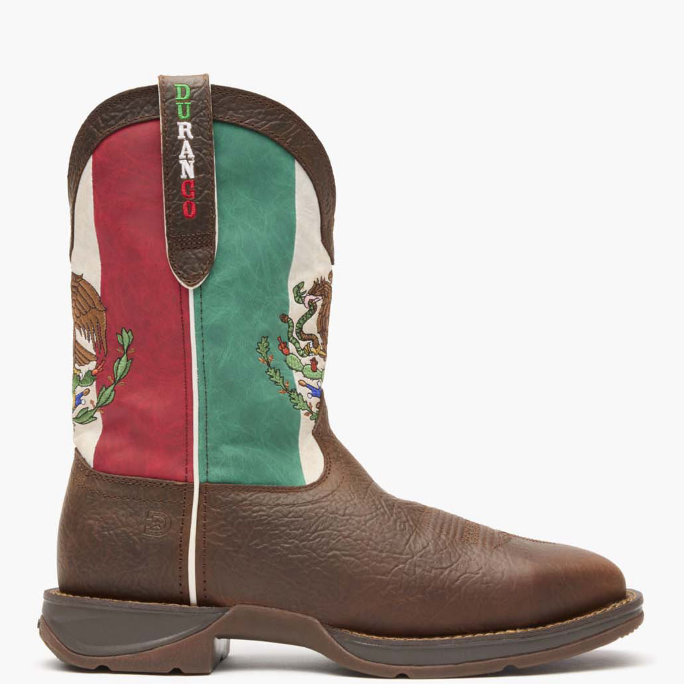 Rebel by Durango® Steel Toe Mexico Flag Western Boot - profile