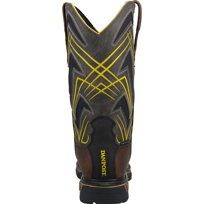 Dan Post Cyclone Men's 12-inch Composite Toe Electrical Hazard Waterproof Western Work Boot - back