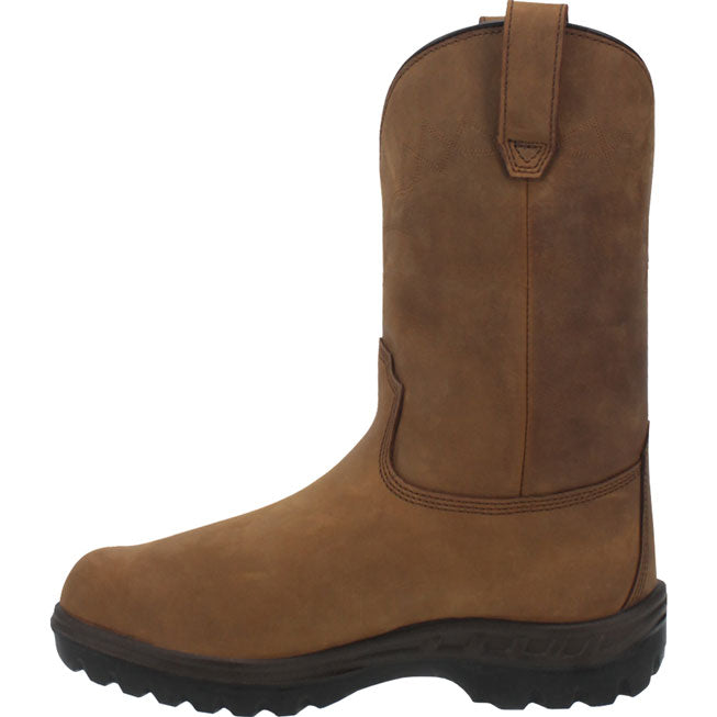 Dan Post Cummins Men's 11-inch Internal Metatarsal Steel Toe Electrical Hazard Waterproof Western Work Boots - profile