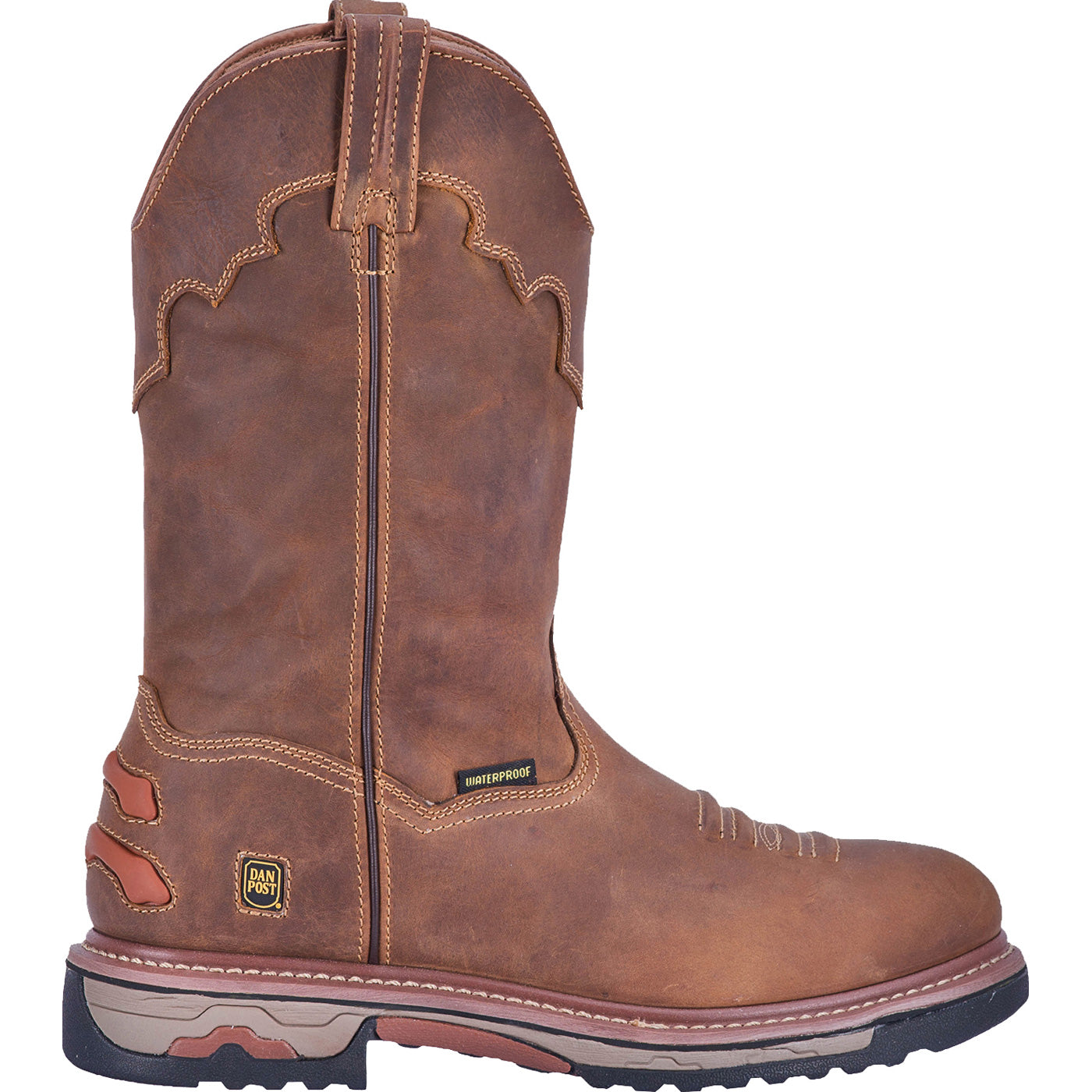 Dan Post Journeyman Men's Composite Toe Electrical Hazard Waterproof Western Work Pull-on Boot - profile