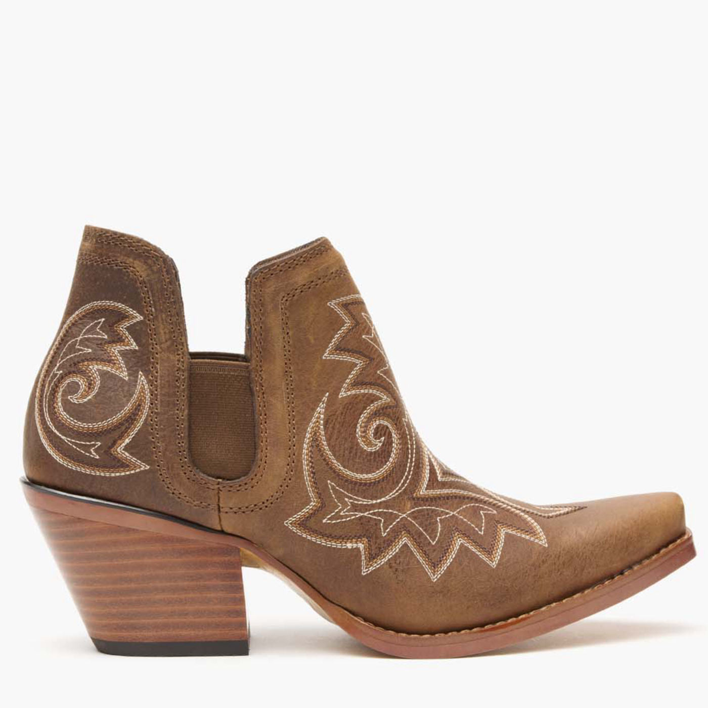 Crush by Durango® Women's Coffee Brown Western Fashion Bootie - profile