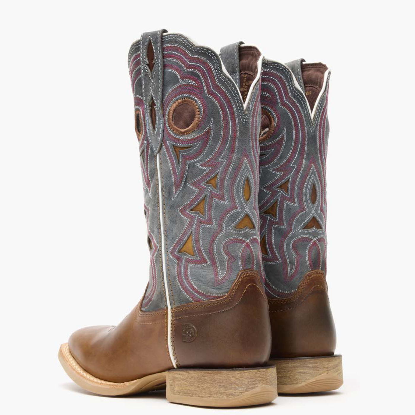 Durango® Lady Rebel Pro Women's Golden Brown & Periwinkle Western Boot - back