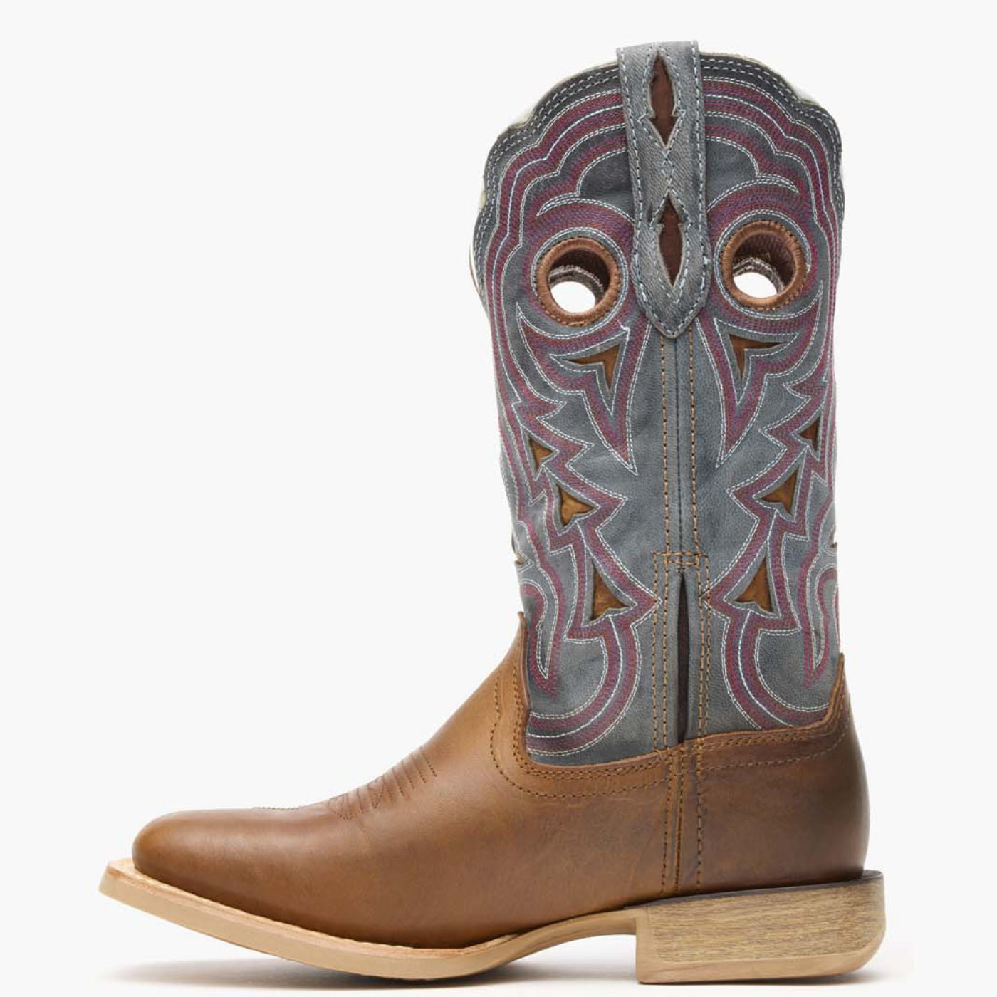 Durango® Lady Rebel Pro Women's Golden Brown & Periwinkle Western Boot - profile