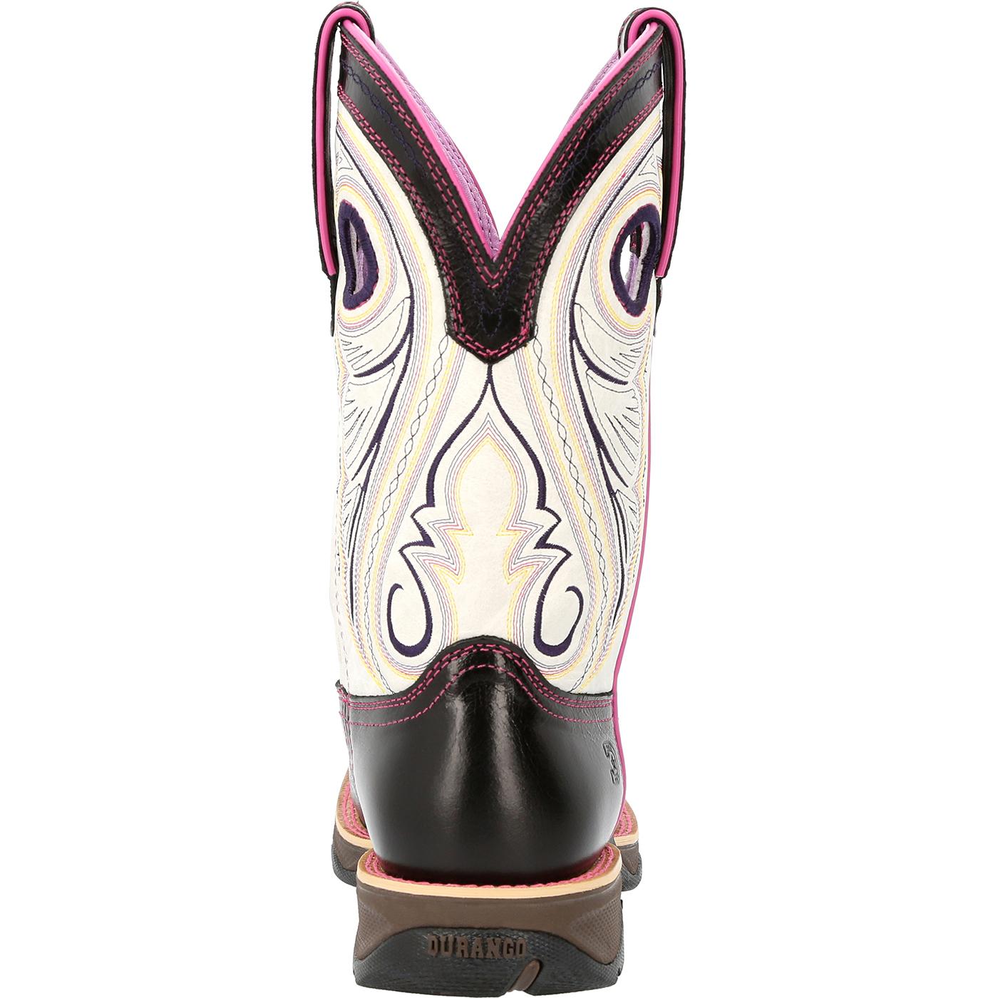 Lady Rebel by Durango® Women's Raven Black & White Western Boot - back
