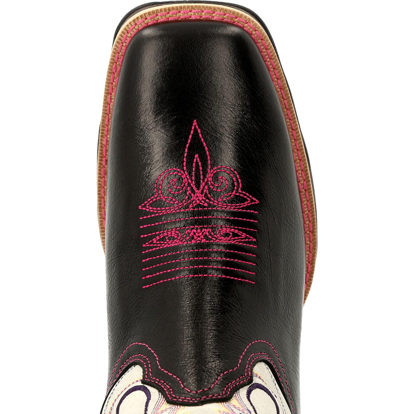 Lady Rebel by Durango® Women's Raven Black & White Western Boot - birdseye